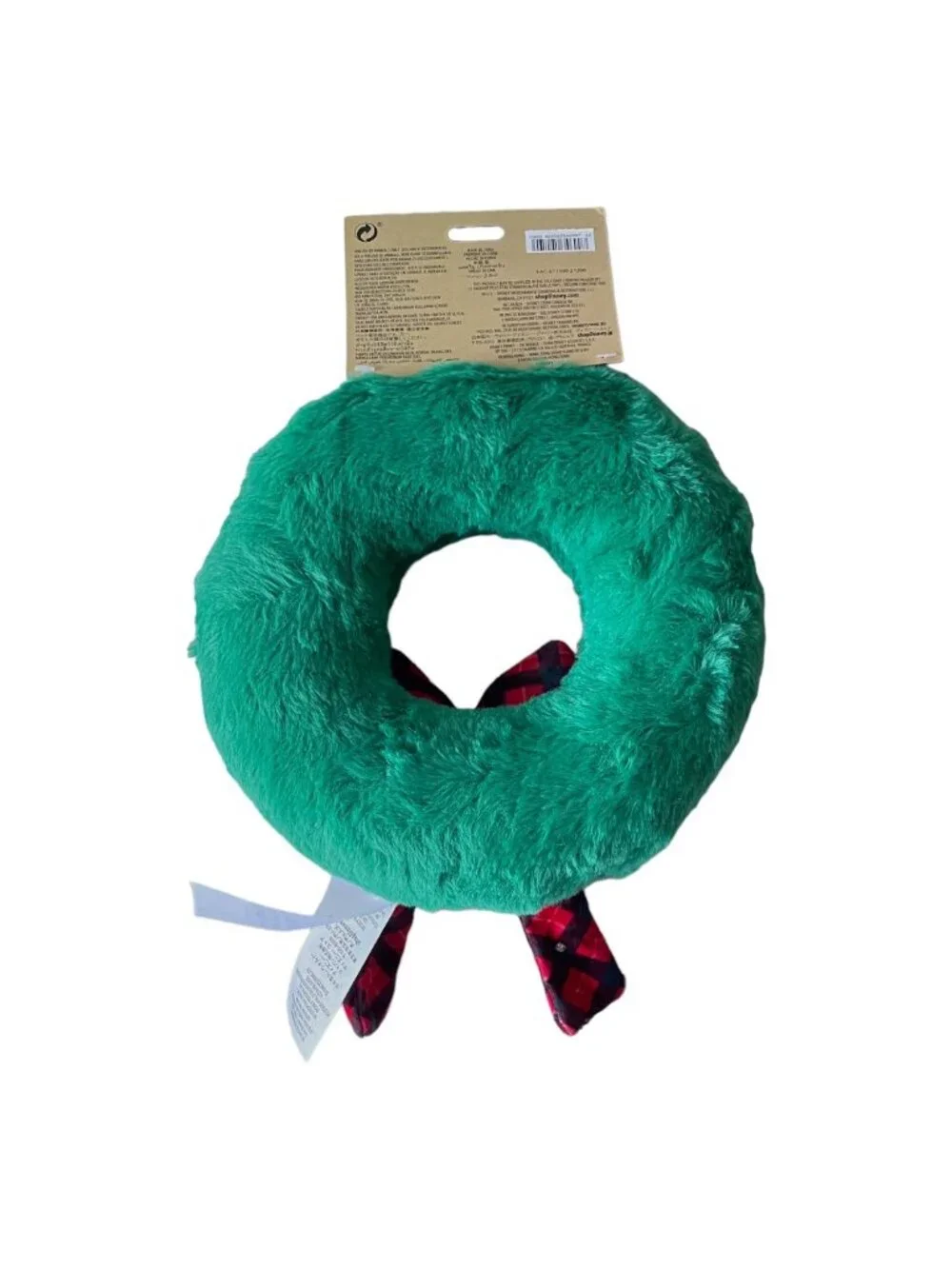 Disney Parks Disney Tails Holiday Christmas Wreath Pluto Squeeze Pet Dog Toy